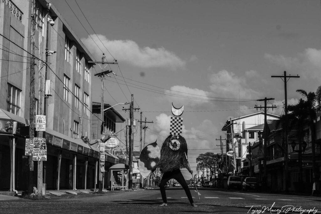 The “Beginnings” 2020
In Black and White “urbanscape,” 2020.
“Power of the Masquerade Mask.
Bwa, black is the color of wisdom, accumulated over the decades that men and women participate in the spiritual life of the community, and white is the color of those who have only just "commenced" the long process of learning that continues throughout their lives.”
Masquerade Mask by: Gerry Gittens
Source: ACDA Guyana.”