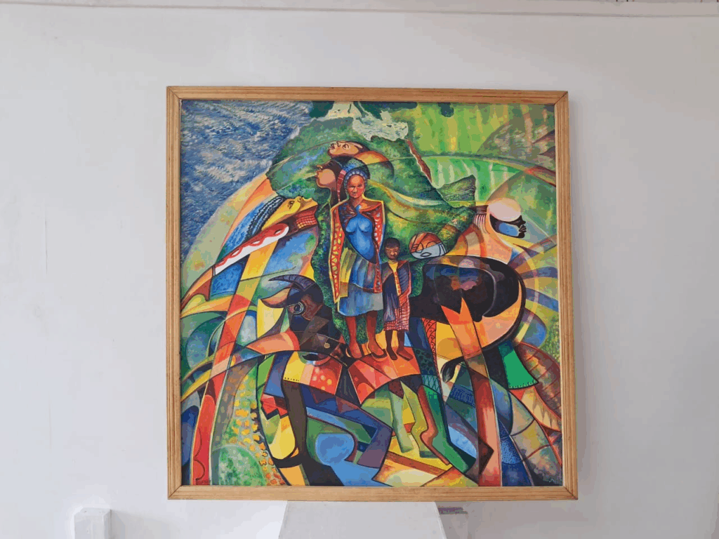 Brian Clarke, “History of Masquerade # 1.”  Originally posted by Myra Pierre Moore on Facebook, October 28, 2017.