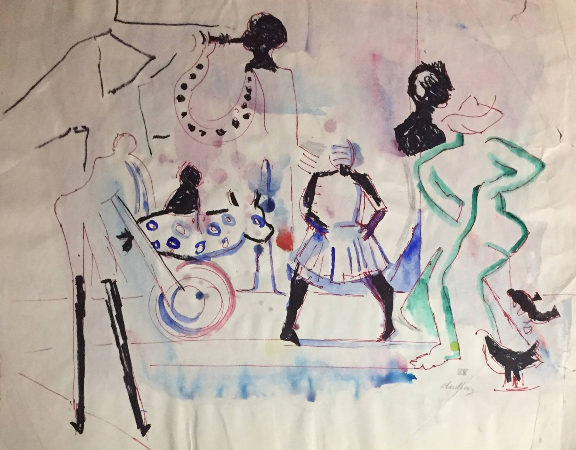 Dudley Charles, “Masquerade series, works on paper 1980-1988.”  Posted online November 27, 2016.