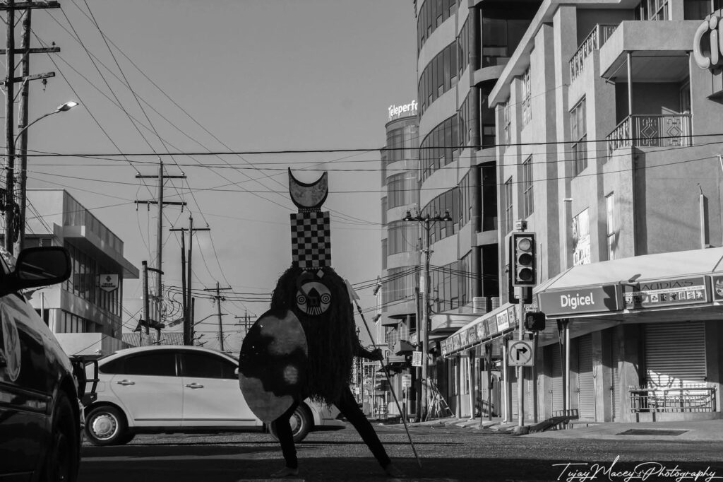 “Power of the Masquerade Mask. December 2020
Bwa, black is the color of wisdom, accumulated over the decades that men and women participate in the spiritual life of the community, and white is the color of those who have only just "commenced" the long process of learning that continues throughout their lives.
Masquerade Mask by: Gerry Gittens
Source: ACDA Guyana.”